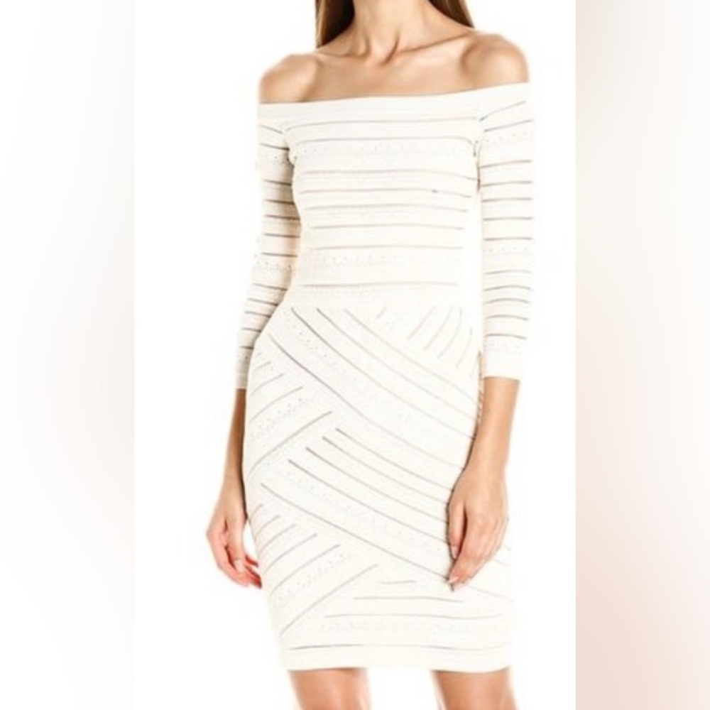 Bailey 44 D’Arcy off the shoulder sweater dress in vanilla, size small - Picture 4 of 12